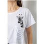 Футболка жіноча з принтом, колір білий, 244R3011 244R3011 AGER фото - Luxbikini
