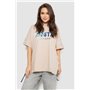 Футболка жіноча з принтом, колір бежевий, 244R4012 244R4012 AGER фото - Luxbikini