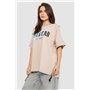 Футболка жіноча з принтом, колір бежевий, 244R4012 244R4012 AGER фото - Luxbikini