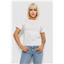 Футболка жіноча однотонна, колір білий, 129R8900 129R8900 AGER фото - Luxbikini