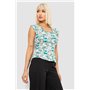Блуза з квітковим принтом, колір бірюзовий, 230R262 230R262 AGER фото - Luxbikini