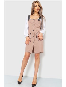 Сарафан жіночий, колір сіро-пудровий, 230R107-3 230R107-3 AGER фото - Luxbikini