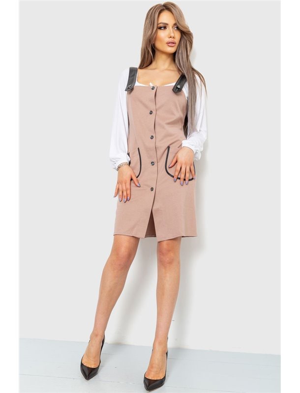 Сарафан жіночий, колір сіро-пудровий, 230R107-3 230R107-3 AGER фото - Luxbikini