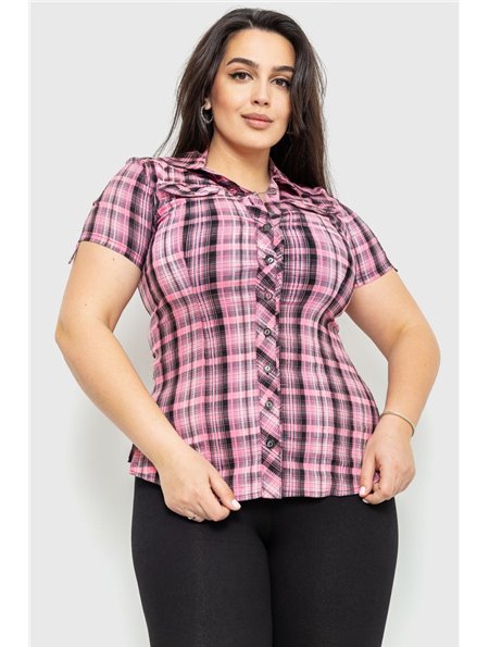 Сорочка жіноча в клітинку, колір коричневий, 230R065 230R065 AGER фото - Luxbikini