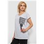 Футболка жіноча з принтом, колір сірий, 244R2412 244R2412 AGER фото - Luxbikini