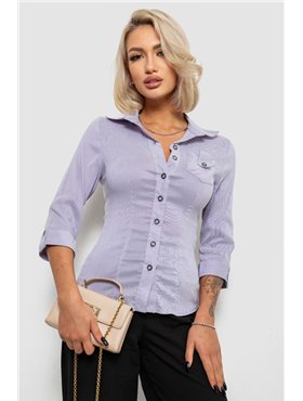 Сорочка класична в смужку, колір бузковий, 230R645 230R645 AGER фото - Luxbikini