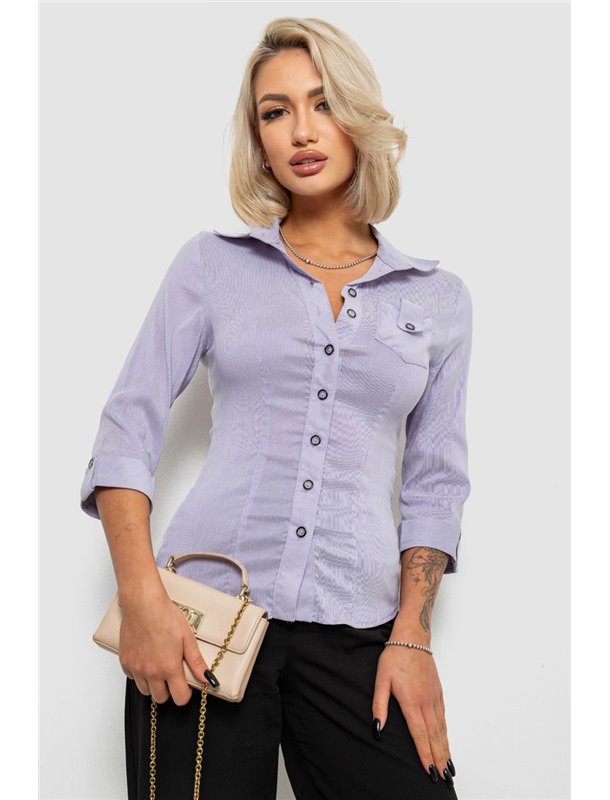 Сорочка класична в смужку, колір бузковий, 230R645 230R645 AGER фото - Luxbikini