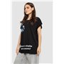 Футболка жіноча з принтом, колір чорний, 244R3001 244R3001 AGER фото - Luxbikini