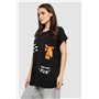 Футболка жіноча з принтом, колір чорний, 244R3002 244R3002 AGER фото - Luxbikini