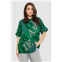 Футболка жіноча з принтом, колір зелений, 244R4002-1 244R4002-1 AGER фото - Luxbikini