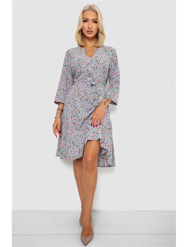 Сукня софт з принтом, колір джинс, 230R0032-5 230R0032-5 AGER фото - Luxbikini