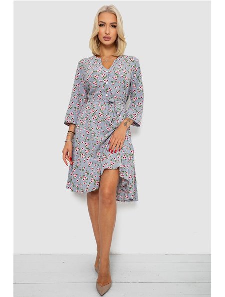 Сукня софт з принтом, колір джинс, 230R0032-5 230R0032-5 AGER фото - Luxbikini