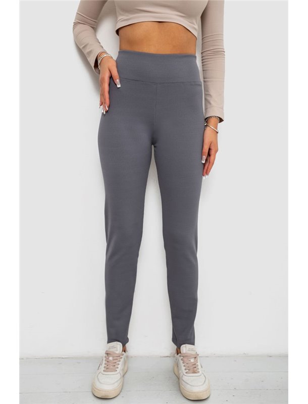 Лосини в рубчик на флісі, колір сірий, 244R1709-1 244R1709-1 AGER фото - Luxbikini