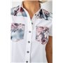 Сорочка класична з принтом, колір білий, 230R7211 230R7211 AGER фото - Luxbikini