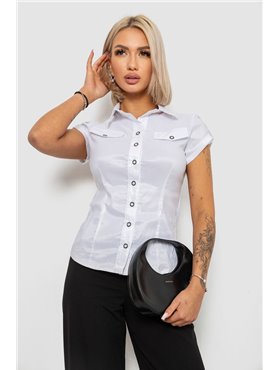 Сорочка класична в смужку, колір білий, 230R667-1 230R667-1 AGER фото - Luxbikini