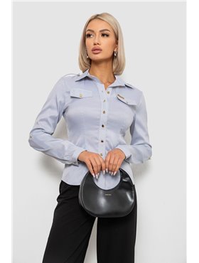 Сорочка класична в смужку, колір сірий, 230R646 230R646 AGER фото - Luxbikini