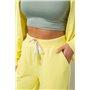 Спортивний костюм жіночий однотонний, колір жовтий, 244R1074AG 244R1074AG AGER фото - Luxbikini