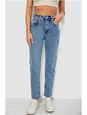 Джинси жіночі однотонні MOM, колір блакитний, 244R00896 244R00896 AGER фото - Luxbikini