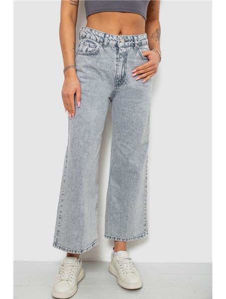 Джинси жіночі однотонні Wide leg, колір сірий, 244R1804S21 244R1804S21 AGER фото - Luxbikini