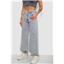 Джинси жіночі однотонні Wide leg, колір сірий, 244R1804S21 244R1804S21 AGER фото - Luxbikini