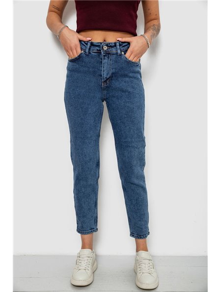 Джинси жіночі однотонні прямі, колір синій, 244RM054 244RM054 AGER фото - Luxbikini