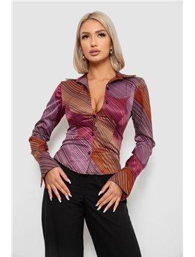 Сорочка класична в смужку, колір бузковий, 230R642 230R642 AGER фото - Luxbikini