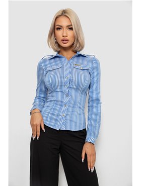 Сорочка класична в смужку, колір блакитний, 230R646-1 230R646-1 AGER фото - Luxbikini