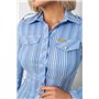 Сорочка класична в смужку, колір блакитний, 230R646-1 230R646-1 AGER фото - Luxbikini
