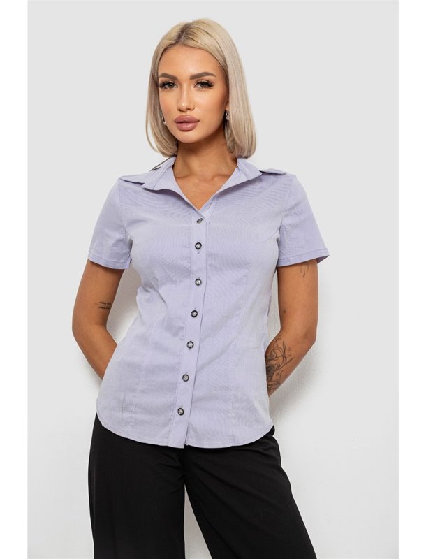 Сорочка класична в смужку, колір бузковий, 230R668 230R668 AGER фото - Luxbikini