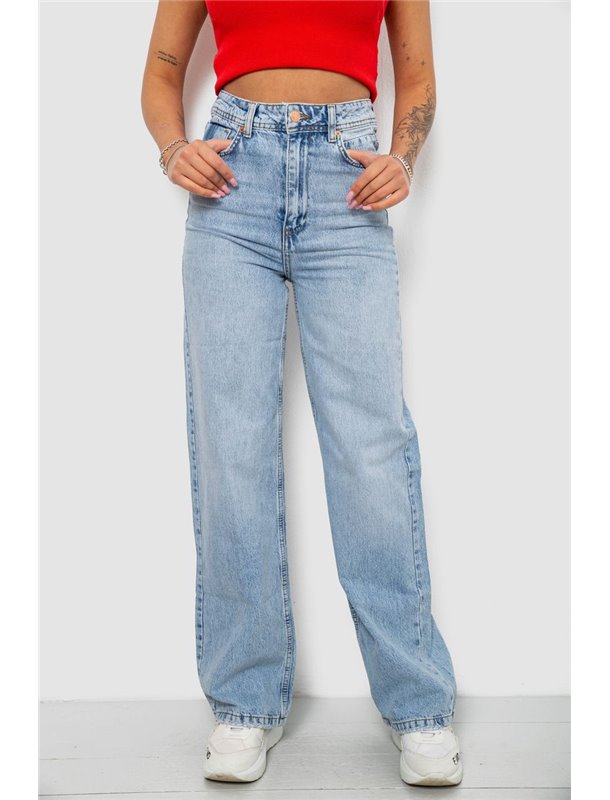 Джинси жіночі Wide leg, колір блакитний, 244R2529 244R2529 AGER фото - Luxbikini