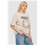 Футболка жіноча з принтом, колір бежевий, 244R2010 244R2010 AGER фото - Luxbikini