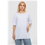 Футболка жіноча однотонна, колір білий, 244R2024-5 244R2024-5 AGER фото - Luxbikini