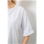 Футболка жіноча однотонна, колір білий, 244R2024-5 244R2024-5 AGER фото - Luxbikini