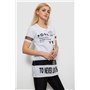 Футболка жіноча з принтом, колір білий, 244R2081 244R2081 AGER фото - Luxbikini