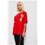 Футболка жіноча з принтом, колір червоний, 244R2131 244R2131 AGER фото - Luxbikini