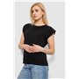 Футболка жіноча однотонна, колір чорний, 244R2215-5 244R2215-5 AGER фото - Luxbikini