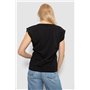 Футболка жіноча однотонна, колір чорний, 244R2215-5 244R2215-5 AGER фото - Luxbikini