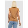 Футболка жіноча з принтом, колір коричневий, 244R2218-3 244R2218-3 AGER фото - Luxbikini