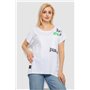 Футболка жіноча з принтом, колір білий, 244R2415 244R2415 AGER фото - Luxbikini