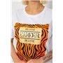 Футболка жіноча з принтом, колір помаранчевий, 244R2805 244R2805 AGER фото - Luxbikini