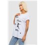 Футболка жіноча з принтом, колір білий, 244R3004 244R3004 AGER фото - Luxbikini