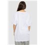 Футболка жіноча з принтом, колір білий, 244R4002-2 244R4002-2 AGER фото - Luxbikini