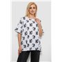 Футболка жіноча з принтом, колір білий, 244R4015 244R4015 AGER фото - Luxbikini