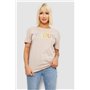Футболка жіноча з принтом, колір бежевий, 244R4022 244R4022 AGER фото - Luxbikini