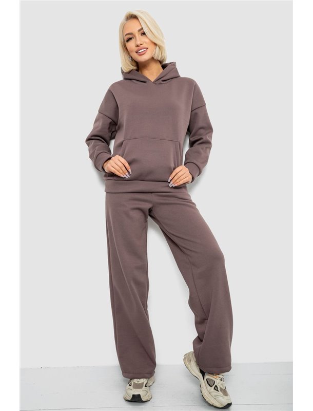 Спортивний костюм жіночий на флісі, колір мокко, 257R87 257R87 AGER фото - Luxbikini