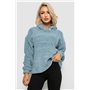 Худі жіночий однотонний з капюшоном, колір блакитний, 257R14 257R14 AGER фото - Luxbikini