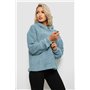 Худі жіночий однотонний з капюшоном, колір блакитний, 257R14 257R14 AGER фото - Luxbikini