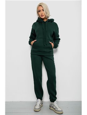 Спортивний костюм жіночий на флісі, колір темно-зелений, 247R2039 247R2039 AGER фото - Luxbikini