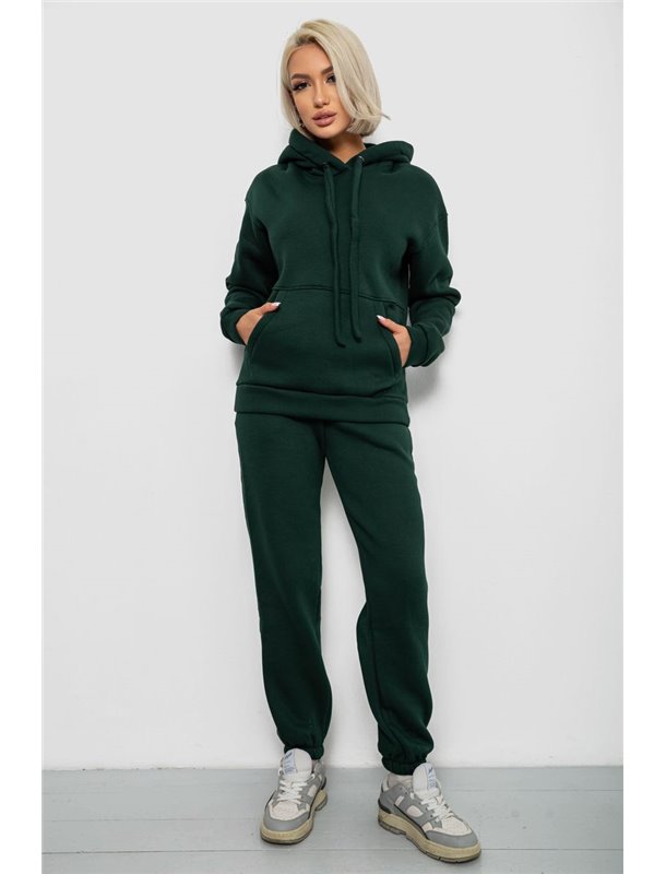 Спортивний костюм жіночий на флісі, колір темно-зелений, 247R2039 247R2039 AGER фото - Luxbikini