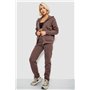 Спортивний костюм жіночий на флісі, колір темно-коричневий, 257R86 257R86 AGER фото - Luxbikini